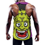 Cartoon Frankenstein Print Training Tank Top