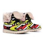 Cartoon Frankenstein Print Winter Boots