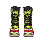Cartoon Frankenstein Print Winter Boots