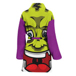 Cartoon Frankenstein Print Women's Bathrobe