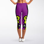 Cartoon Frankenstein Print Women's Capri Leggings