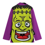 Cartoon Frankenstein Print Women's Cotton Blazer