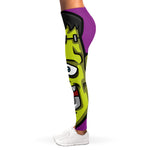 Cartoon Frankenstein Print Women's Leggings