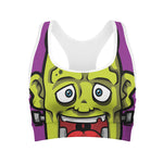 Cartoon Frankenstein Print Women's Sports Bra