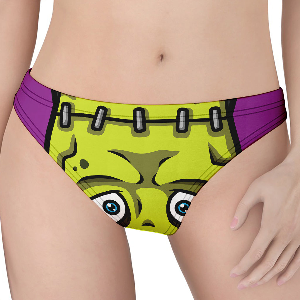 Cartoon Frankenstein Print Women's Thong