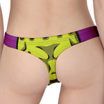 Cartoon Frankenstein Print Women's Thong