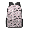 Cartoon French Bulldog Pattern Print 17 Inch Backpack