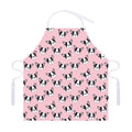 Cartoon French Bulldog Pattern Print Adjustable Apron