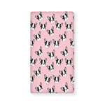 Cartoon French Bulldog Pattern Print Baby Crib Sheet