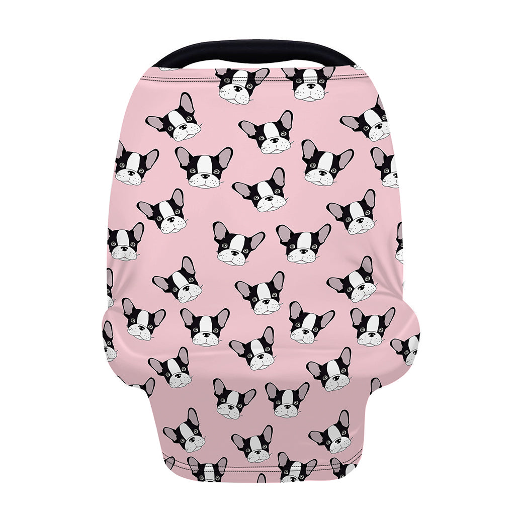 Cartoon French Bulldog Pattern Print Baby Seat Cover
