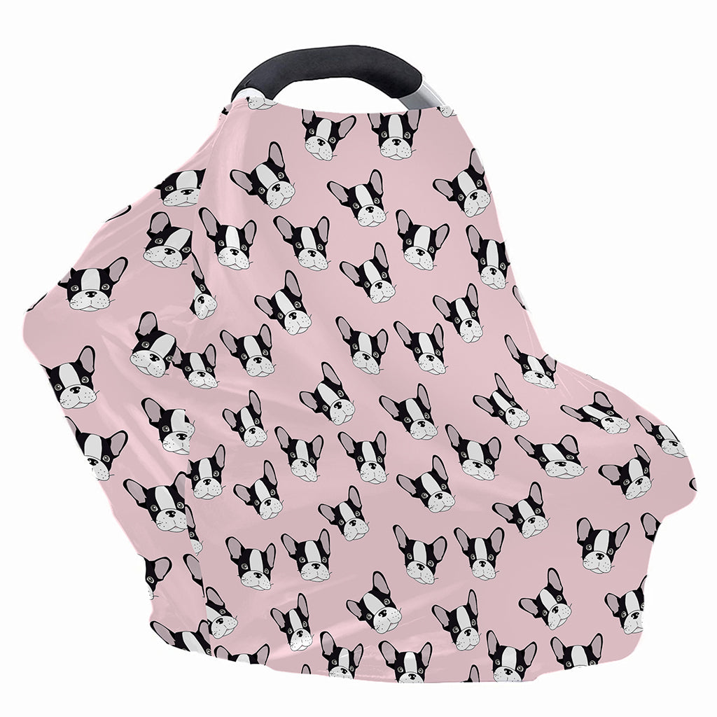 Cartoon French Bulldog Pattern Print Baby Seat Cover