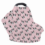 Cartoon French Bulldog Pattern Print Baby Seat Cover
