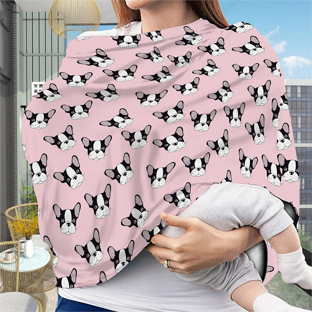 Cartoon French Bulldog Pattern Print Baby Seat Cover