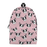 Cartoon French Bulldog Pattern Print Backpack