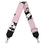 Cartoon French Bulldog Pattern Print Bag Strap