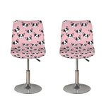 Cartoon French Bulldog Pattern Print Bar Stool Covers