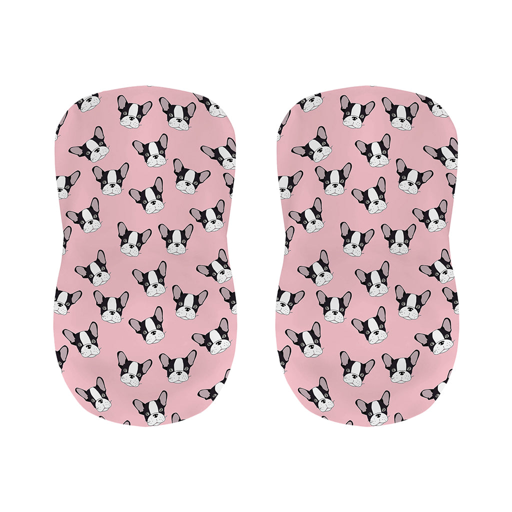 Cartoon French Bulldog Pattern Print Bar Stool Covers