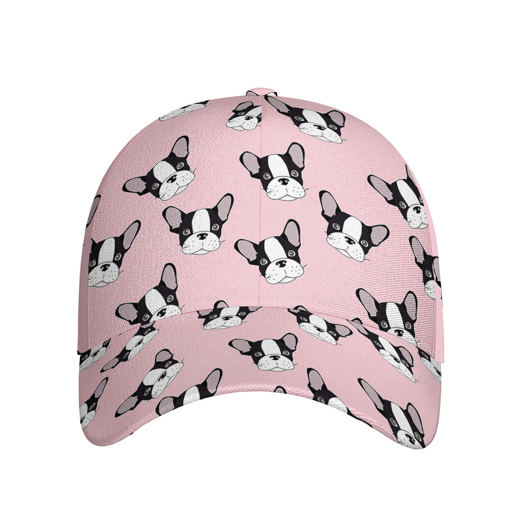 Cartoon French Bulldog Pattern Print Baseball Cap