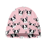Cartoon French Bulldog Pattern Print Beanie
