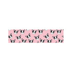 Cartoon French Bulldog Pattern Print Bed Runner
