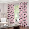 Cartoon French Bulldog Pattern Print Blackout Grommet Curtains