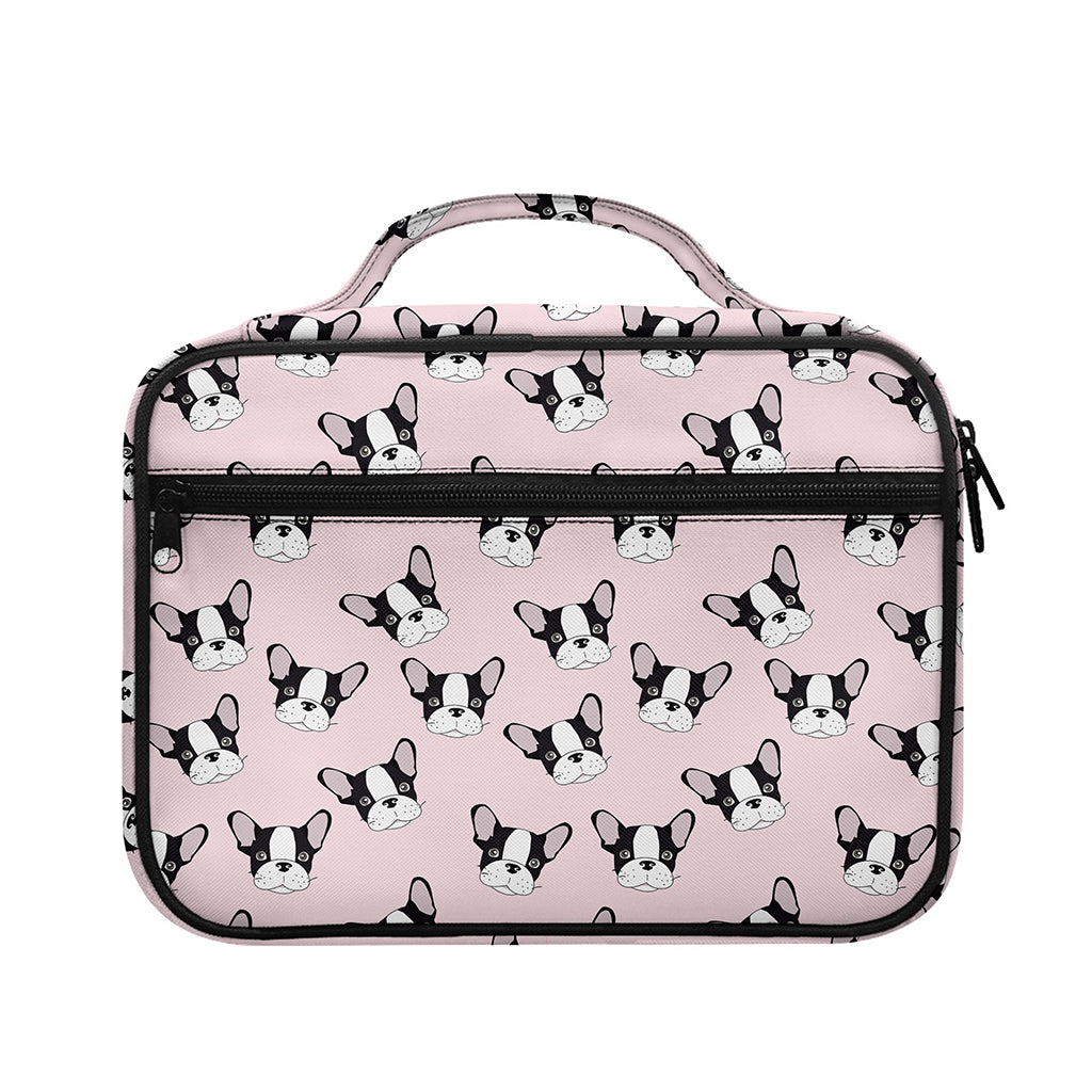 Cartoon French Bulldog Pattern Print Briefcase Bible Bag