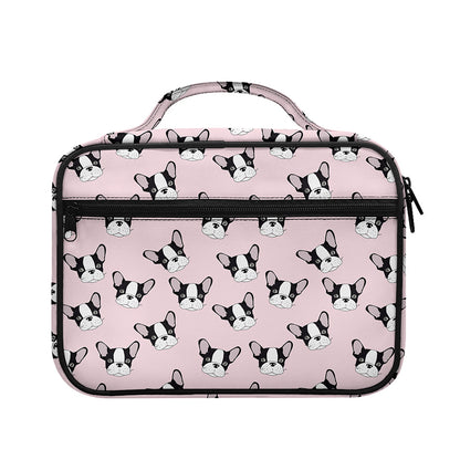 Cartoon French Bulldog Pattern Print Briefcase Bible Bag
