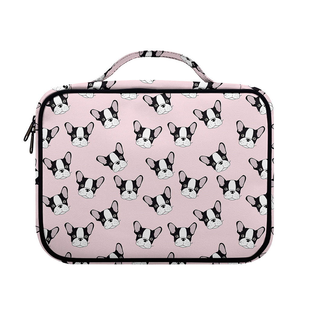 Cartoon French Bulldog Pattern Print Briefcase Bible Bag