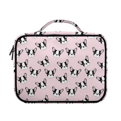 Cartoon French Bulldog Pattern Print Briefcase Bible Bag