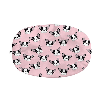 Cartoon French Bulldog Pattern Print Car Side Mirror Covers