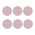 Cartoon French Bulldog Pattern Print Coaster Set