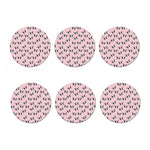 Cartoon French Bulldog Pattern Print Coaster Set