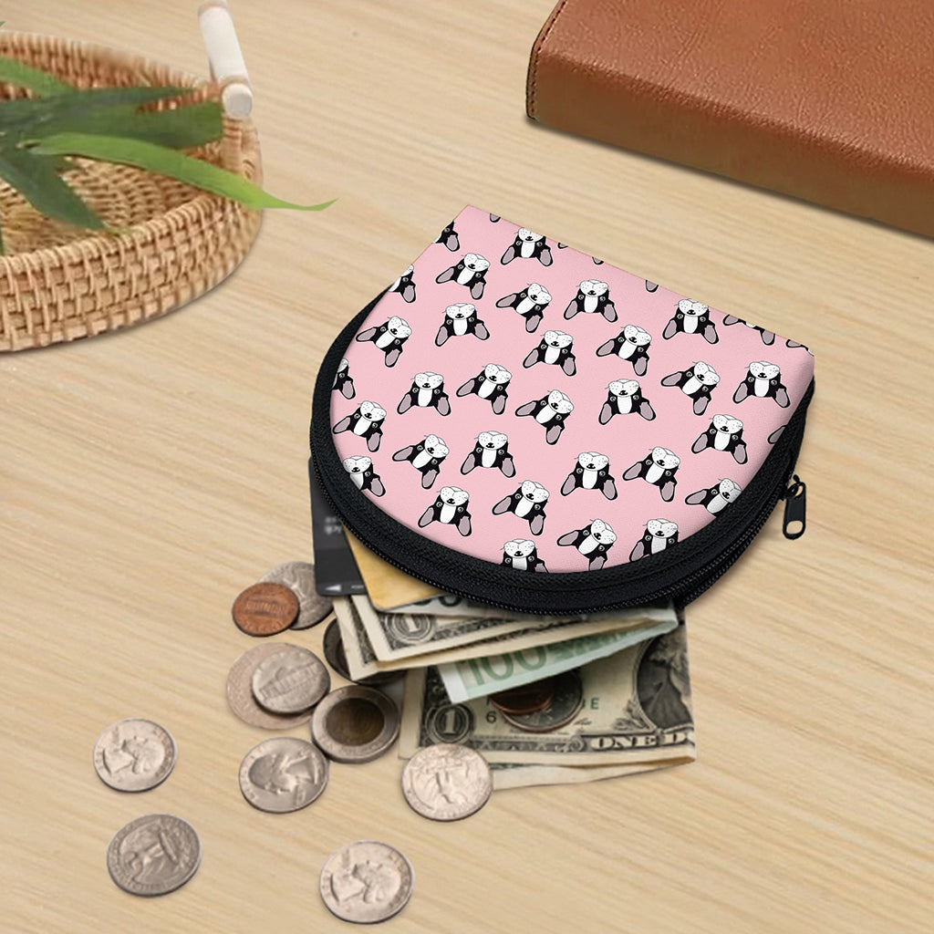 Cartoon French Bulldog Pattern Print Coin Purse