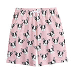 Cartoon French Bulldog Pattern Print Cotton Shorts