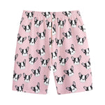 Cartoon French Bulldog Pattern Print Cotton Shorts