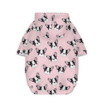 Cartoon French Bulldog Pattern Print Dog Zip Up Hoodie
