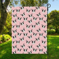 Cartoon French Bulldog Pattern Print Garden Flag
