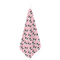 Cartoon French Bulldog Pattern Print Hand Towel