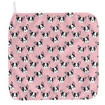 Cartoon French Bulldog Pattern Print Hand Towel