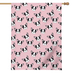 Cartoon French Bulldog Pattern Print House Flag