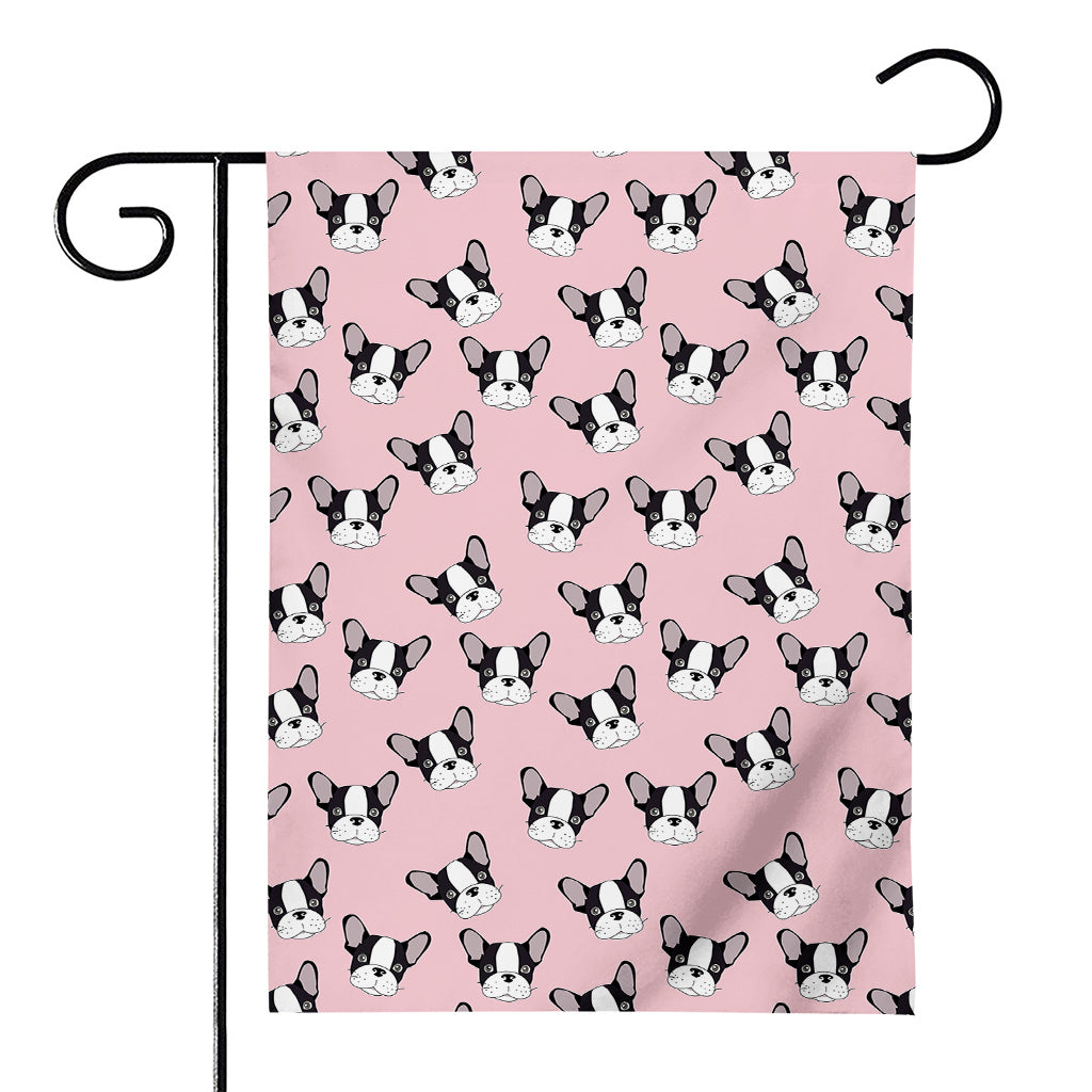 Cartoon French Bulldog Pattern Print House Flag
