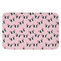 Cartoon French Bulldog Pattern Print Indoor Door Mat