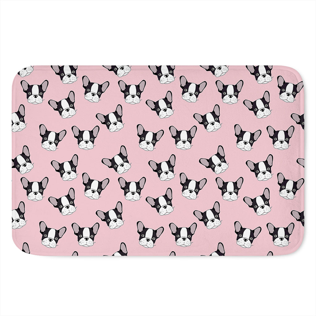 Cartoon French Bulldog Pattern Print Indoor Door Mat
