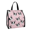 Cartoon French Bulldog Pattern Print Insulated Lunch Tote