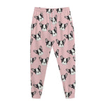 Cartoon French Bulldog Pattern Print Jogger Pants