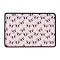 Cartoon French Bulldog Pattern Print Kitchen Mat