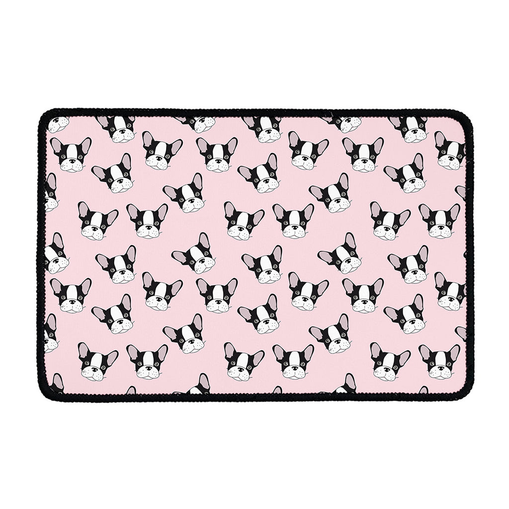 Cartoon French Bulldog Pattern Print Kitchen Mat