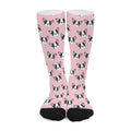 Cartoon French Bulldog Pattern Print Long Socks