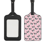 Cartoon French Bulldog Pattern Print Luggage Tag