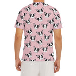 Cartoon French Bulldog Pattern Print Men's Short Sleeve Rash Guard